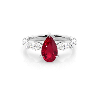 Prong Set Ruby Engagement Ring