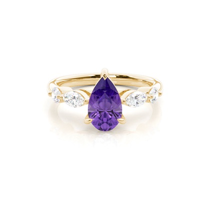 Prong Set Amethyst Engagement Ring