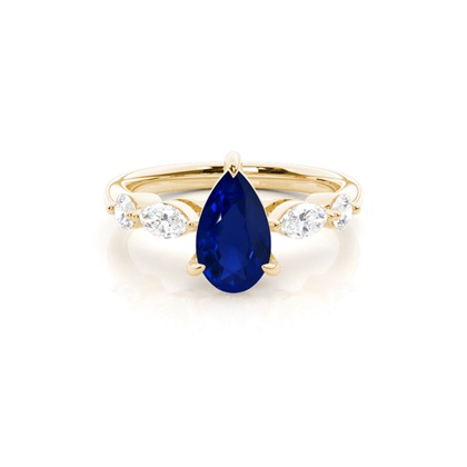 Prong Set Blue Sapphire Engagement Ring