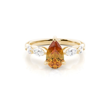 Prong Set Citrine Engagement Ring