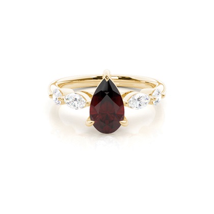 Prong Set Garnet Engagement Ring