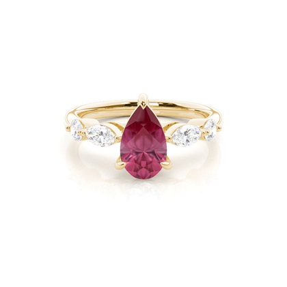 Prong Set Pink Tourmaline Engagement Ring