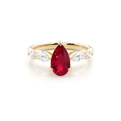 Prong Set Ruby Engagement Ring