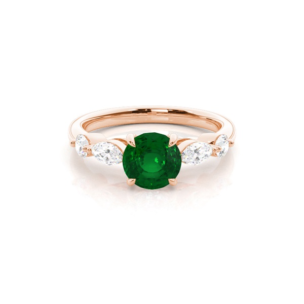 Prong Set Emerald Engagement Ring