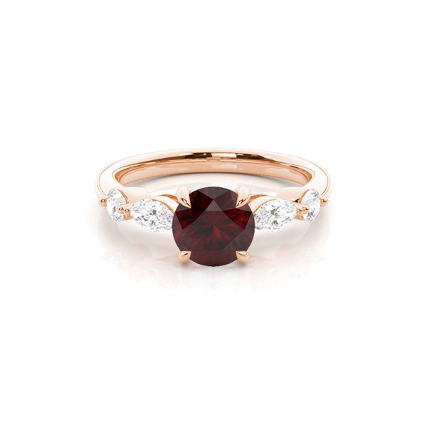 Prong Set Garnet Engagement Ring