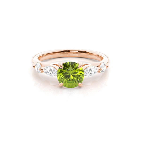 Prong Set Peridot Engagement Ring