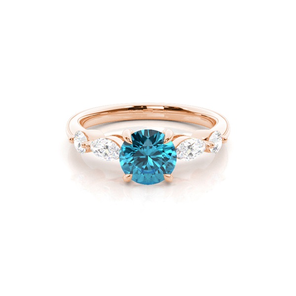 Prong Set Blue Topaz Engagement Ring