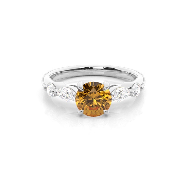 Prong Set Citrine Engagement Ring