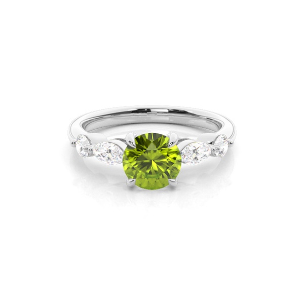 Prong Set Peridot Engagement Ring