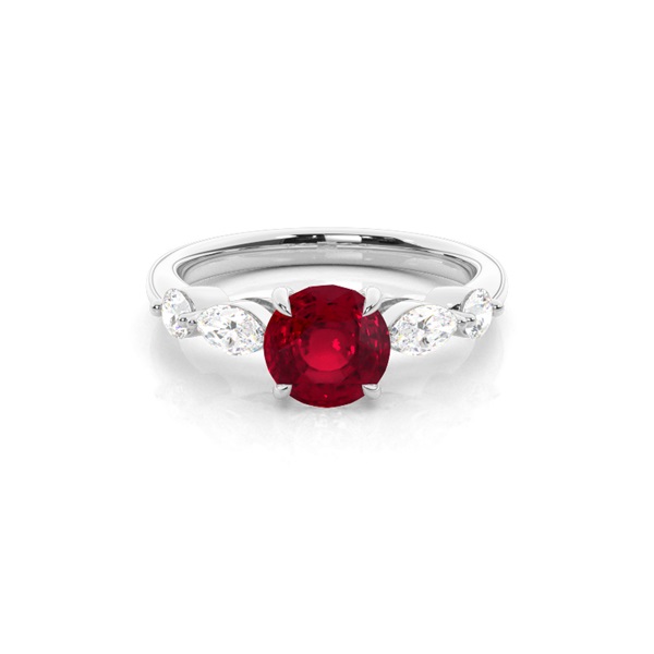 Prong Set Ruby Engagement Ring