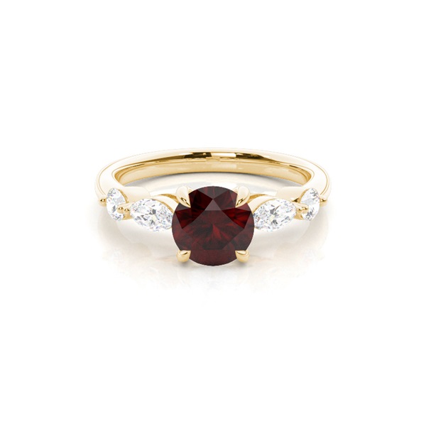 Prong Set Garnet Engagement Ring