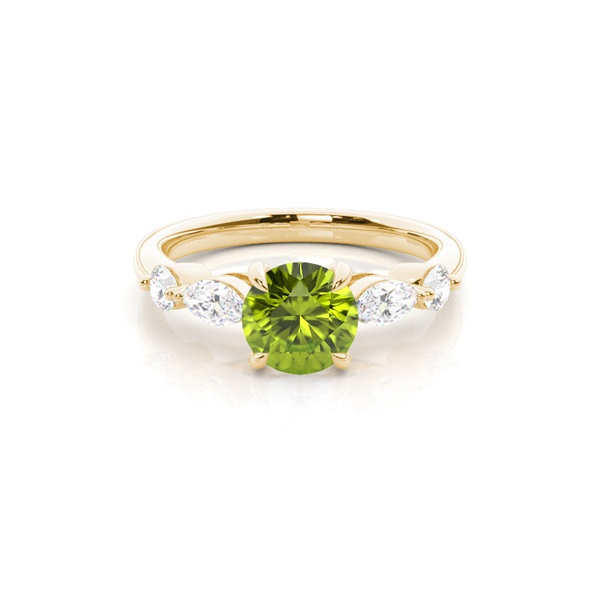 Prong Set Peridot Engagement Ring