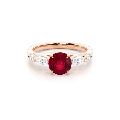 Prong Set Ruby Engagement Ring