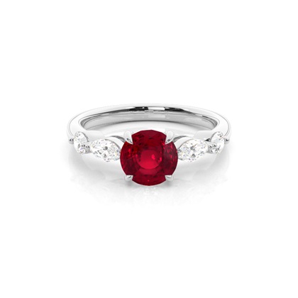 Prong Set Ruby Engagement Ring