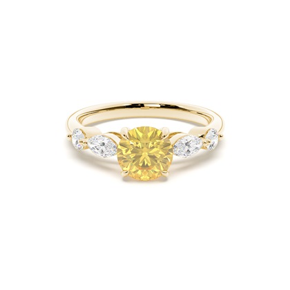 Yellow Gold Gult Diamant Forlovelsesringer