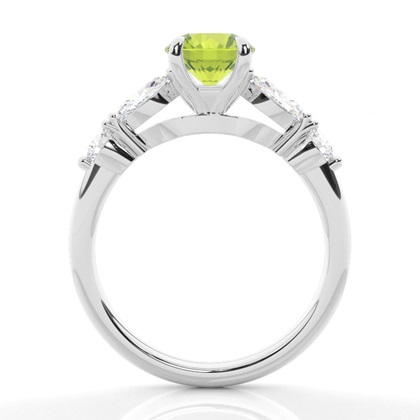 Krappenbesetzter Peridot-Verlobungsring