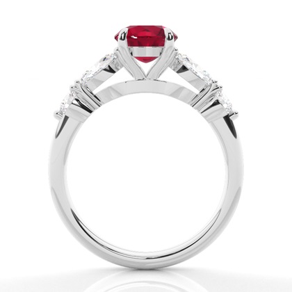 Prong Set Ruby Engagement Ring
