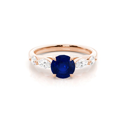 Rose Gold Gemstone Diamond Engagement Rings