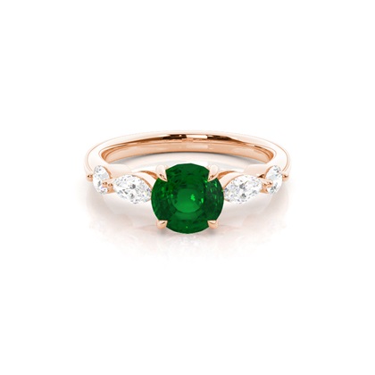 Prong Set Emerald Engagement Ring