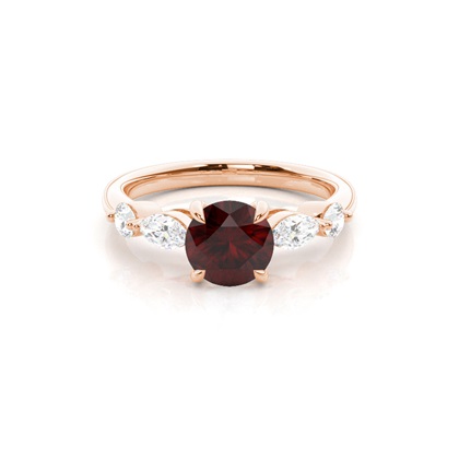 Prong Set Garnet Engagement Ring