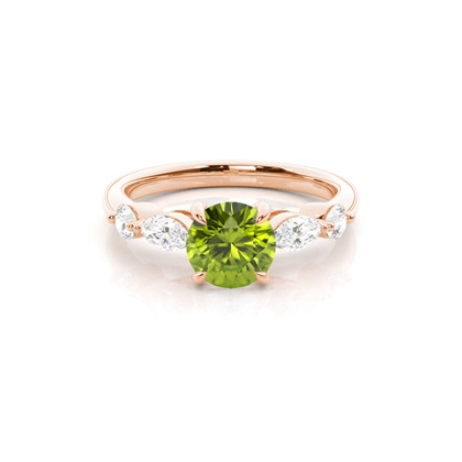 Prong Set Peridot Engagement Ring