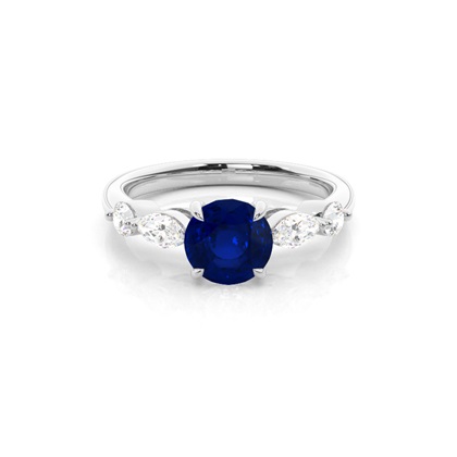 Prong Set Blue Sapphire Engagement Ring