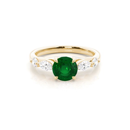 Prong Set Emerald Engagement Ring