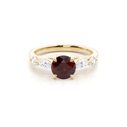 Prong Set Garnet Engagement Ring