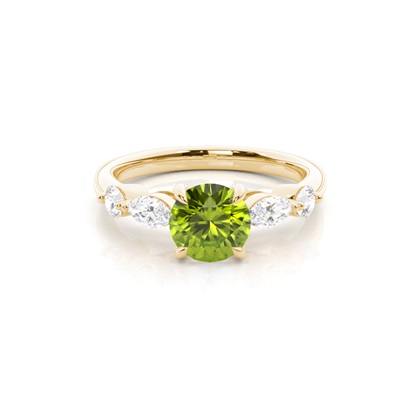 Prong Set Peridot Engagement Ring
