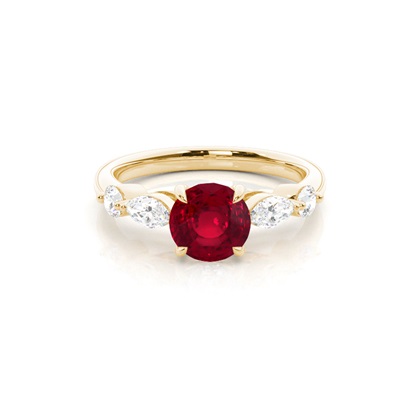 Prong Set Ruby Engagement Ring