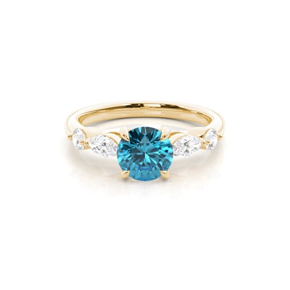 Prong Set Blue Topaz Engagement Ring