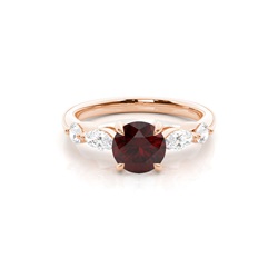 Prong Set Garnet Engagement Ring