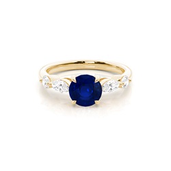 Prong Set Blue Sapphire Engagement Ring