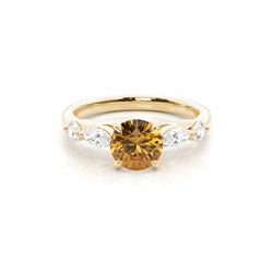 Prong Set Citrine Engagement Ring