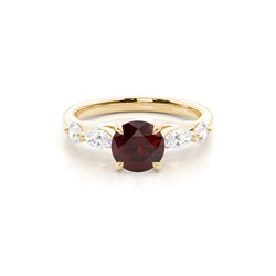 Prong Set Garnet Engagement Ring