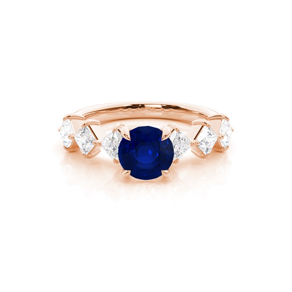 Prong Set Blue Sapphire Engagement Ring