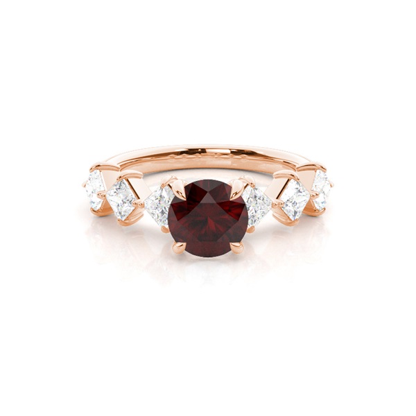 Prong Set Garnet Engagement Ring