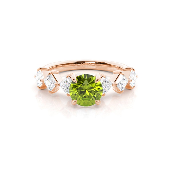Prong Set Peridot Engagement Ring