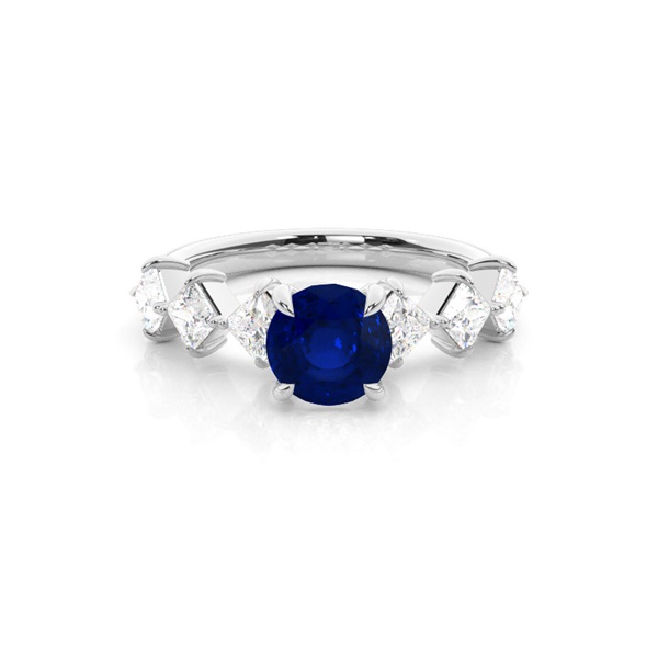 Prong Set Blue Sapphire Engagement Ring
