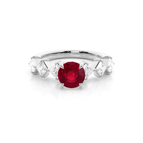 Prong Set Ruby Engagement Ring