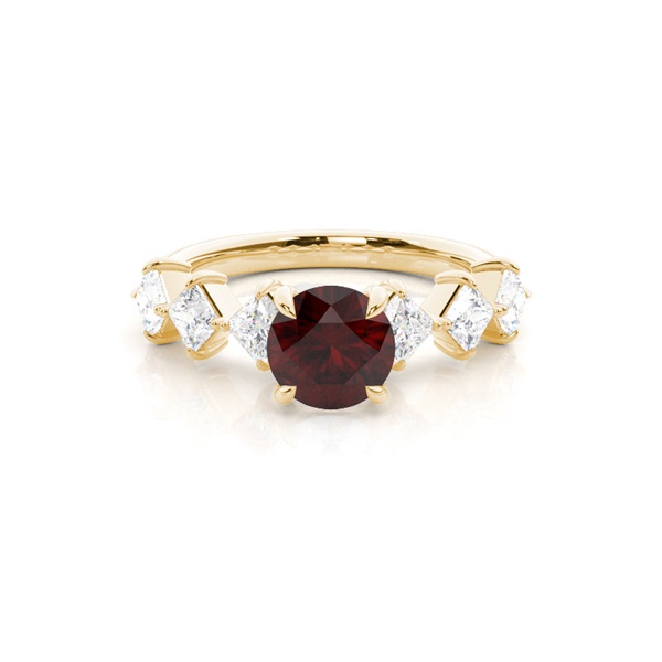 Prong Set Garnet Engagement Ring
