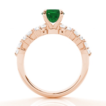 Krappenbesetzter Smaragd-Verlobungsring