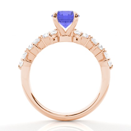 Prong Set Tansanit-Verlobungsring