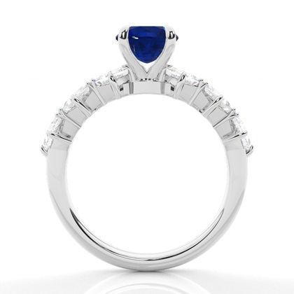 Brilliant Silber Saphir Diamantringe