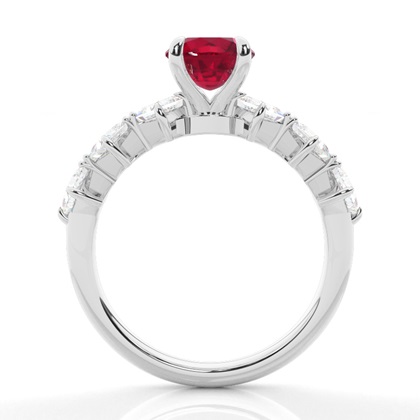 Prong Set Ruby Engagement Ring