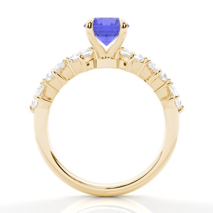 Prong Set Tansanit-Verlobungsring
