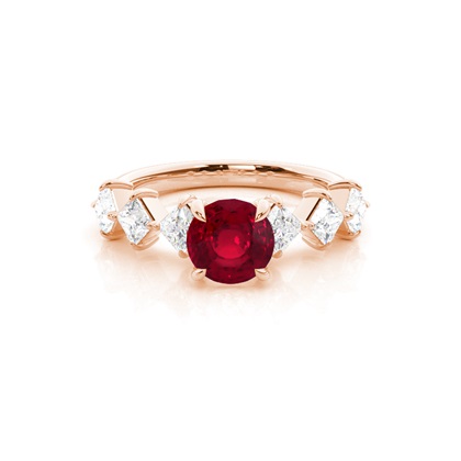 Prong Set Ruby Engagement Ring