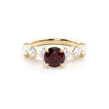 Prong Set Garnet Engagement Ring
