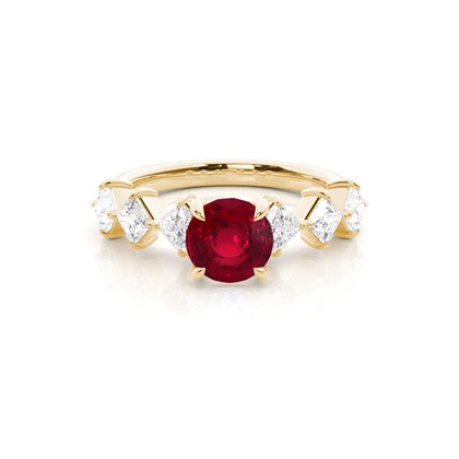 Prong Set Ruby Engagement Ring