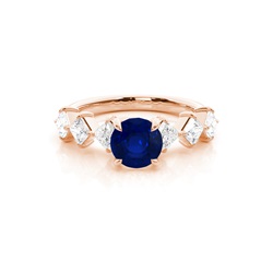 Prong Set Blue Sapphire Engagement Ring